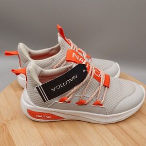 Nautica Shoes Kids 1  Orange Bungee Running Athletic Sneakers Lace Up NWT